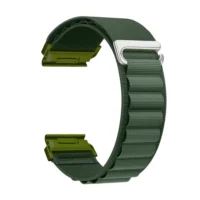 Akıllı Saat Kordon Yeşil Hasır Kumaş 22 mm Pimli